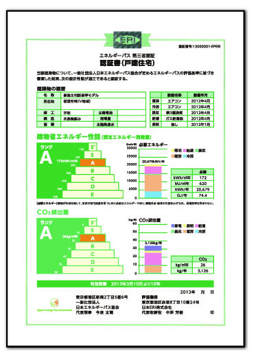 第三者認証書のイメージ