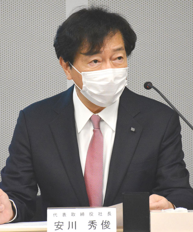 事業環境について語る安川社長